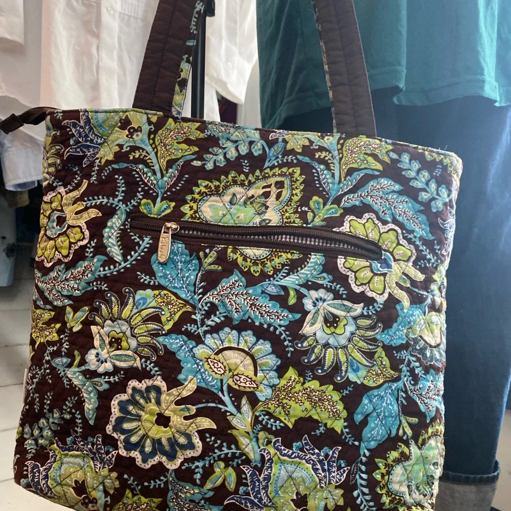 Vera Bradley Diaper Bag. Brown Green Blue